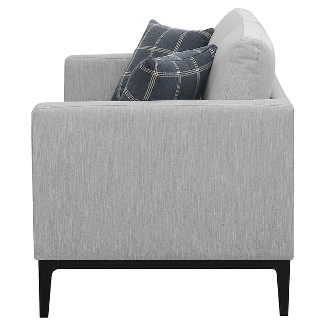 Apperson Upholstered Track Arm Loveseat Light Grey — photo 5