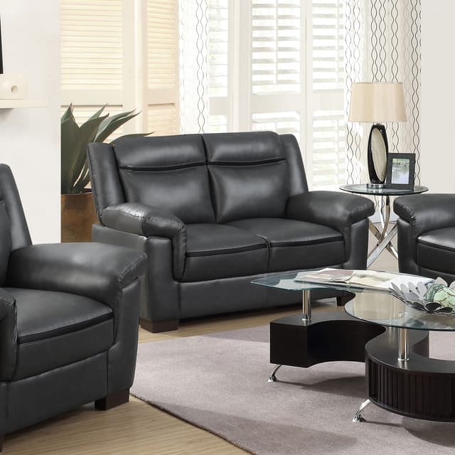 Arabella Upholstered Padded Arm Loveseat Grey — photo 2