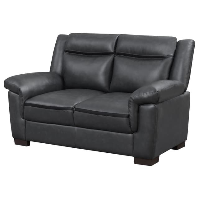 Arabella Upholstered Padded Arm Loveseat Grey — photo 4