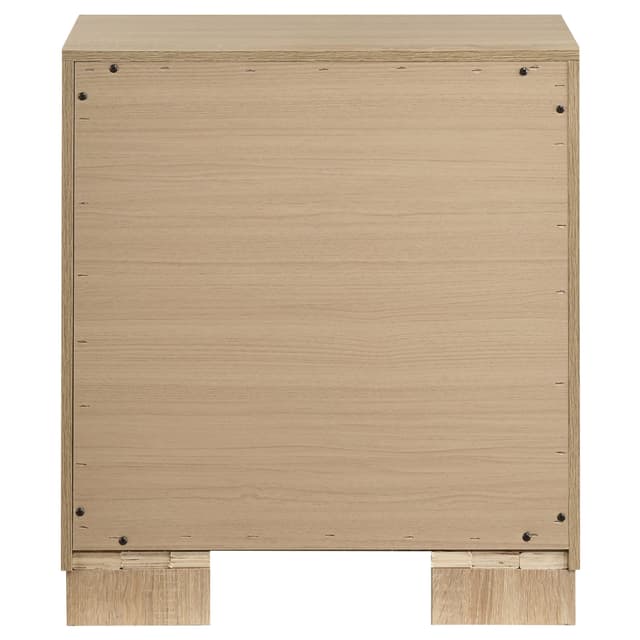 Arielle 2-Drawer Nightstand with Concealed Casters Light Oak — photo 5
