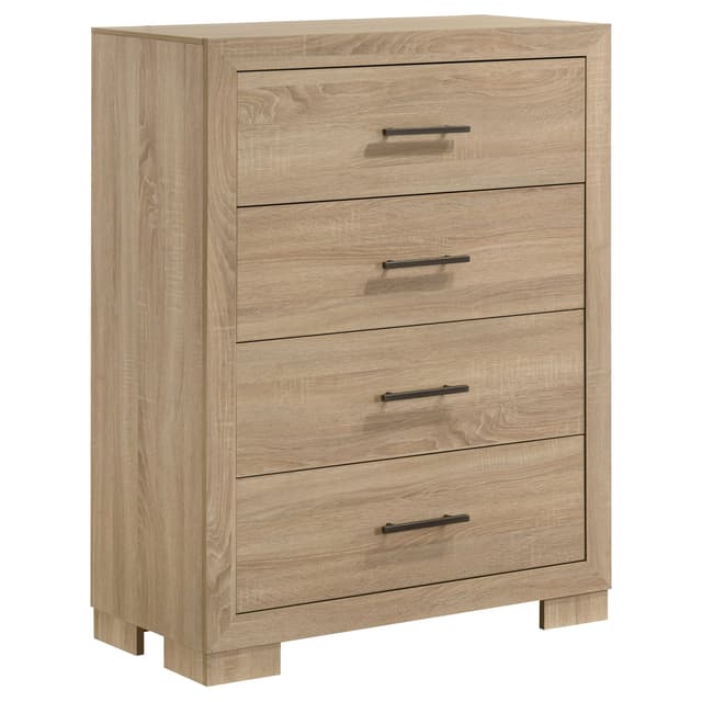 Arielle 4-Drawer Bedroom Chest with Framed Fronts Light Oak — photo 1