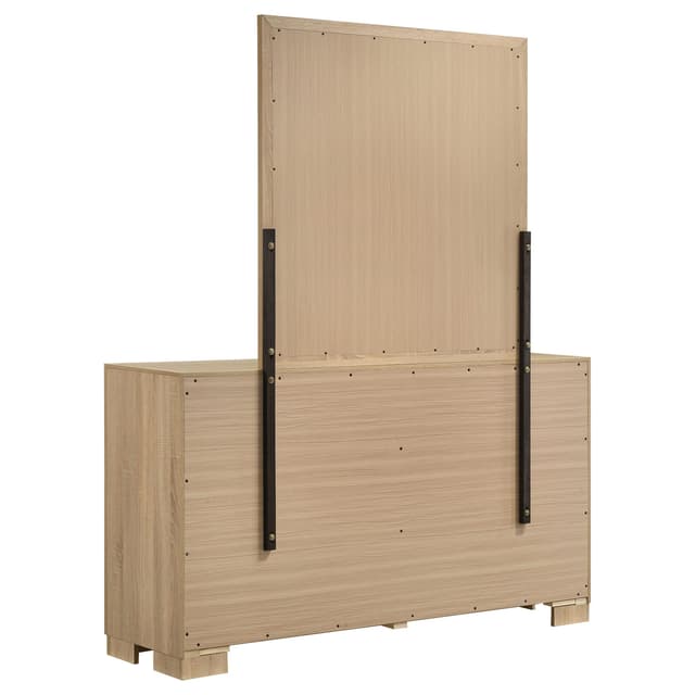 Arielle Dresser and Mirror Set with Mixed Hardware Light Oak — photo 4