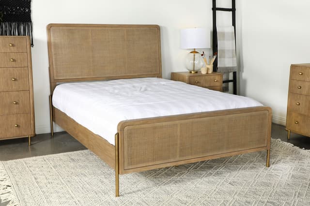 Arini Rattan Panel Bed — photo 2