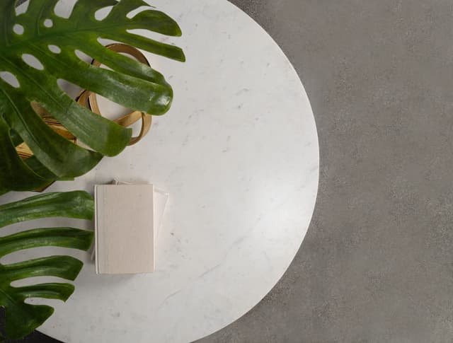 Astoria Round Genuine Marble Side End Table White — photo 4