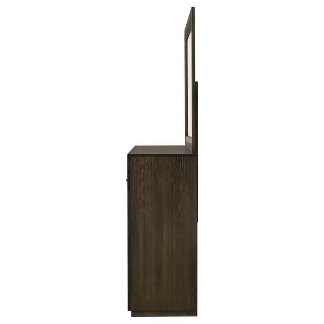 Atlas 7-drawer Bedroom Dresser and Mirror Set Dark Oak — photo 5