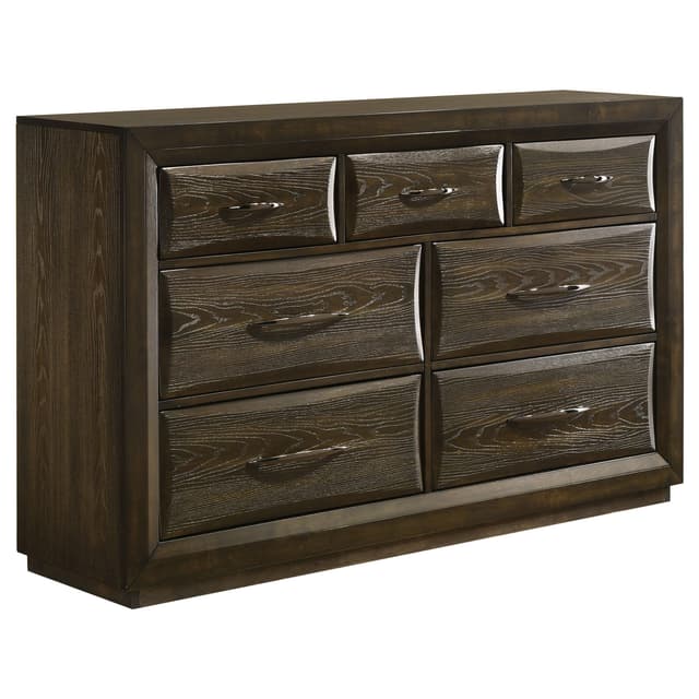 Atlas 7-drawer Bedroom Dresser Cabinet Dark Oak — photo 1