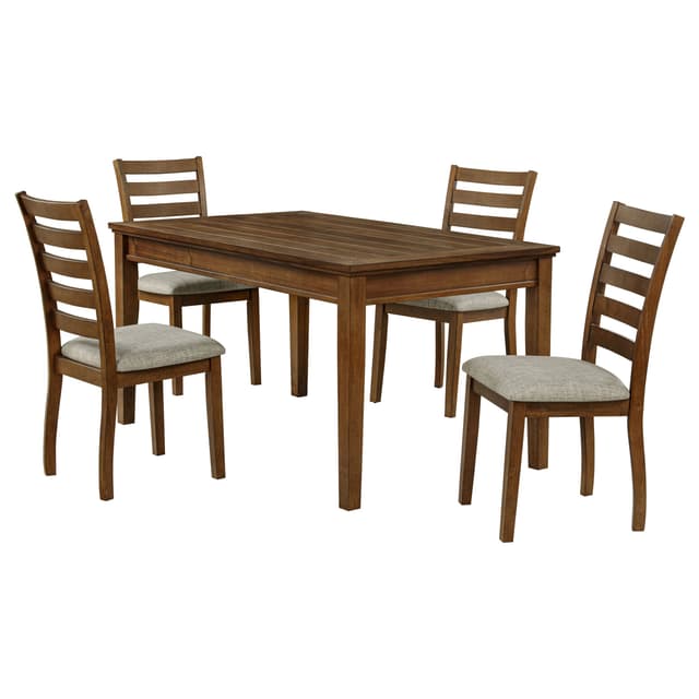 Atwood 5-piece Rectangular Wood Dining Set Warm Brown — photo 2