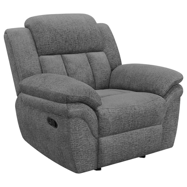 Bahrain Upholstered Glider Recliner Charcoal — photo 1