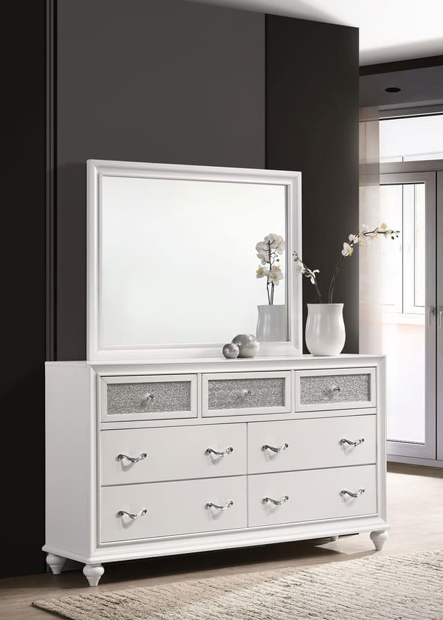 Barzini 7-drawer Dresser with Mirror White — photo 2