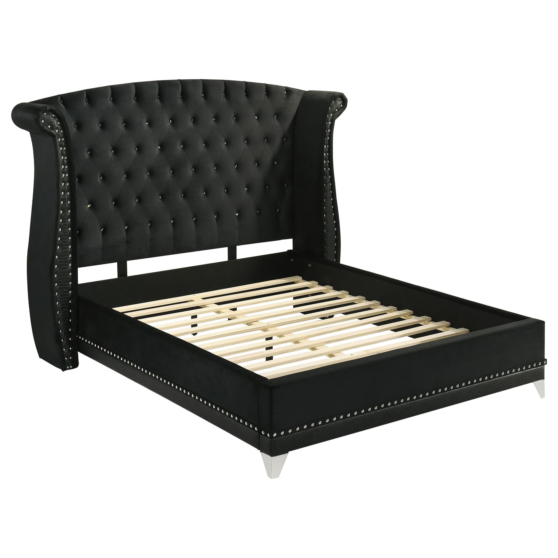 Barzini Upholstered Wingback Bed