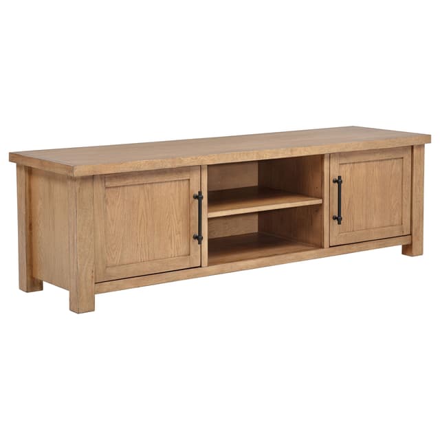 Beasley 2-Door 71-Inch Wood TV Stand Media Console Golden Oak — photo 1