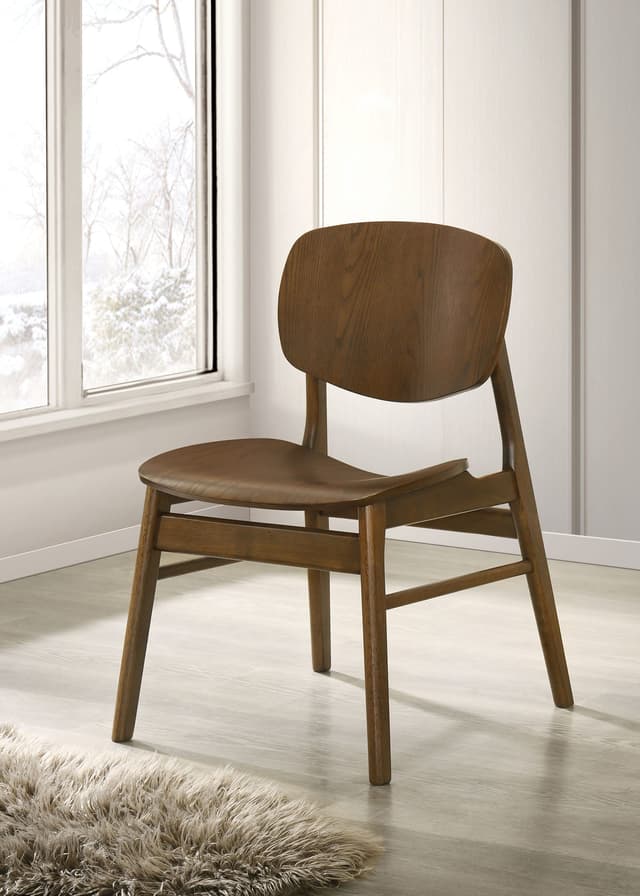 Benford Dining Side Chair Wood Seat Dark Brown (Set of 2) — photo 2
