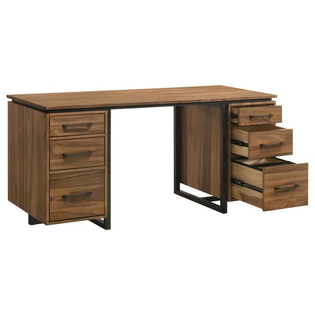 Berhalter 6-Drawer Double Pedestal File Computer Desk — photo 4