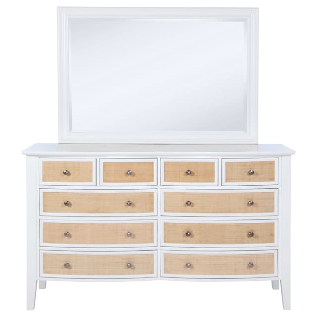 Bexhill 10-drawer Dresser and Mirror White — photo 3