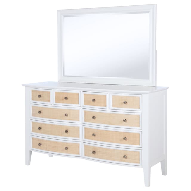 Bexhill 10-drawer Dresser and Mirror White — photo 4