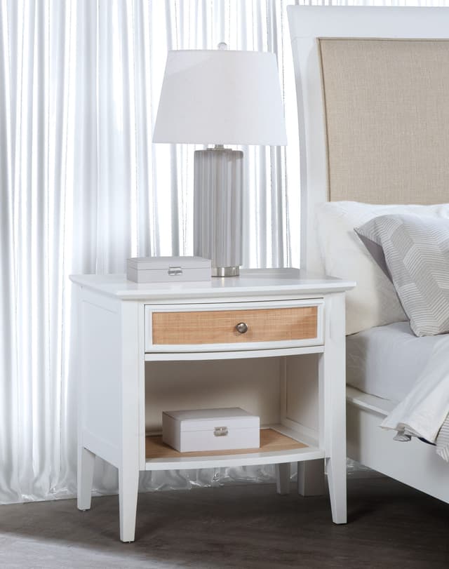 Bexhill 1-drawer Nightstand Bedside Table White — photo 2