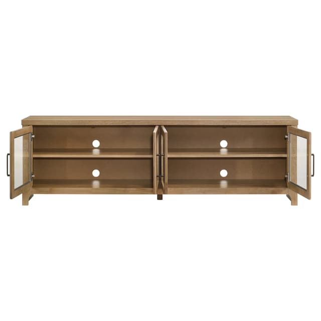Brenham 79-inch 4-door TV Stand Media Console Washed Oak — photo 5