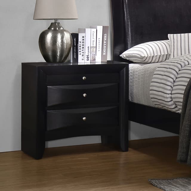 Briana 2-drawer Nightstand Black — photo 2
