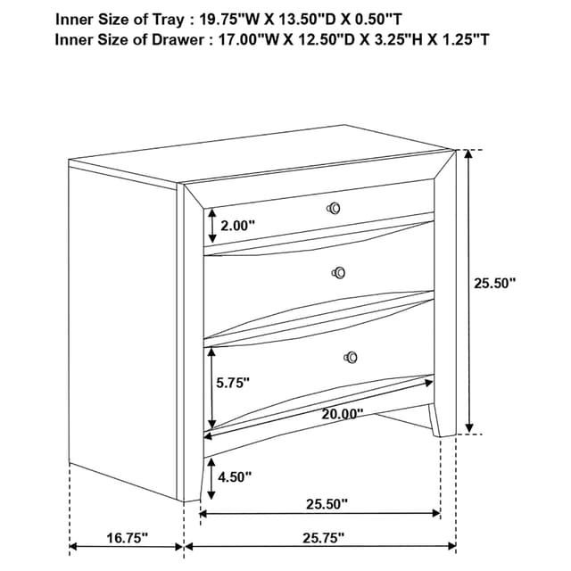 Briana 2-drawer Nightstand Black — photo 4