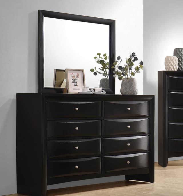 Briana 8-drawer Dresser with Mirror Black — photo 2