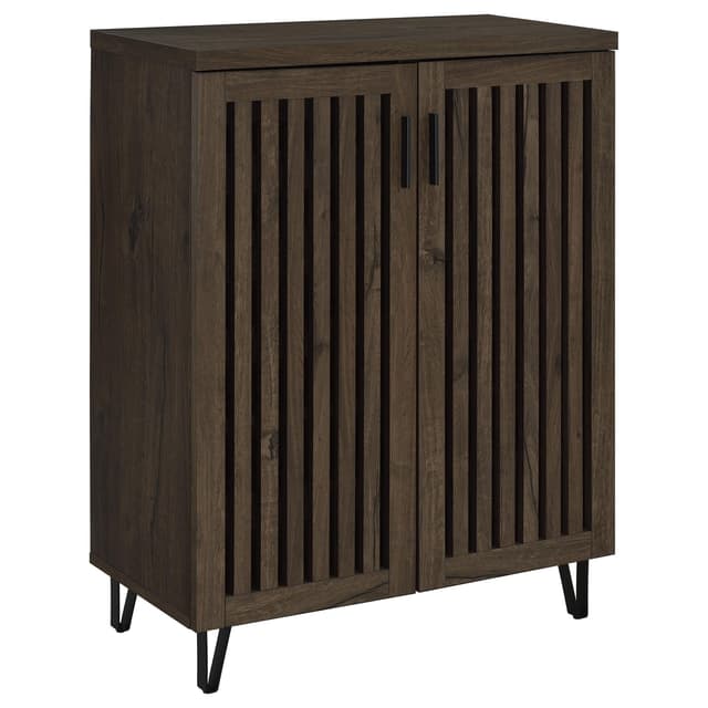 Brixton 2-door Entryway Shoe Storage Cabinets Smoked Oak — photo 1