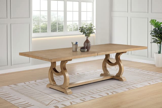 Brockway 104-inch Extension Leaf Dining Table Barley Brown — photo 2