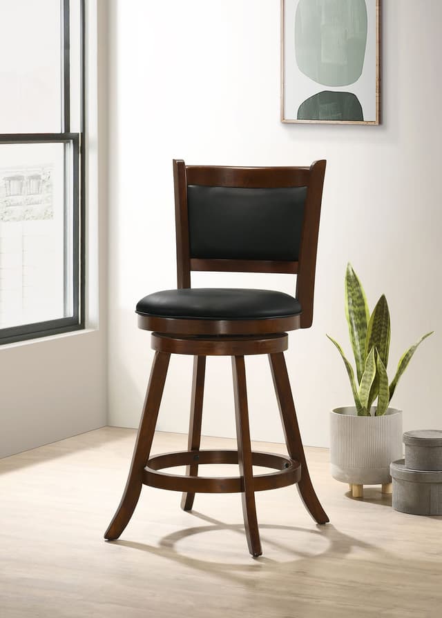 Broxton Upholstered Swivel Counter Chair Chestnut (Set of 2) — photo 2