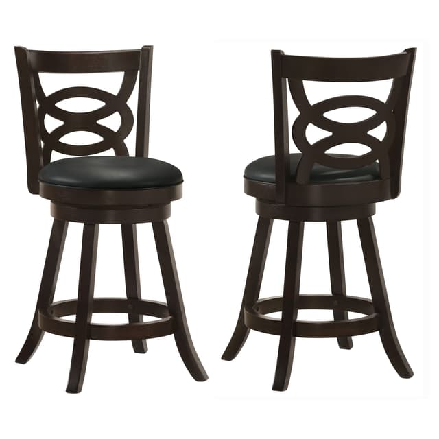 Calecita Wood Swivel Counter Stool Cappuccino (Set of 2) — photo 1
