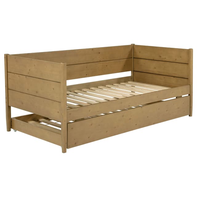 Calinda Wood Twin Daybed With Trundle Natural — photo 4
