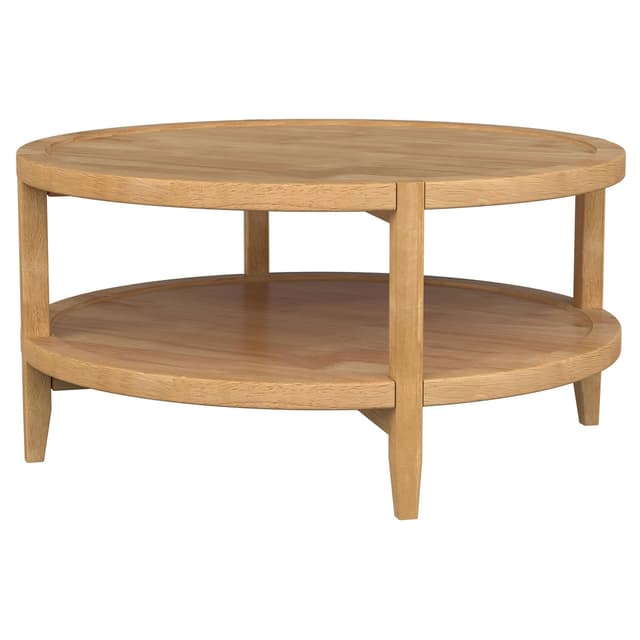 Camillo Round Solid Wood Coffee Table Maple Brown — photo 4