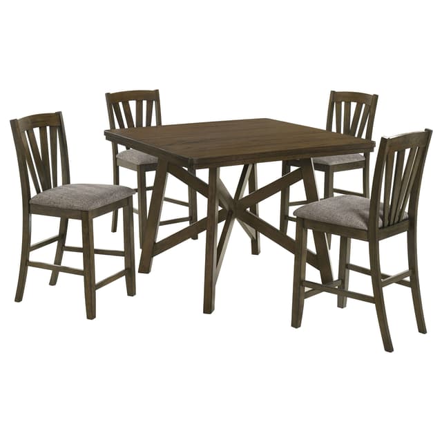 Canfield 5-piece 47-inch Counter Height Dining Set Brown — photo 2