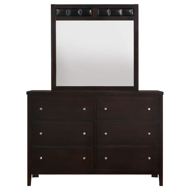 Carlton 6-drawer Dresser with Mirror Cappuccino — photo 3