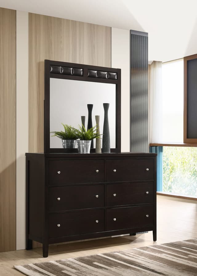 Carlton 6-drawer Dresser with Mirror Cappuccino — photo 2