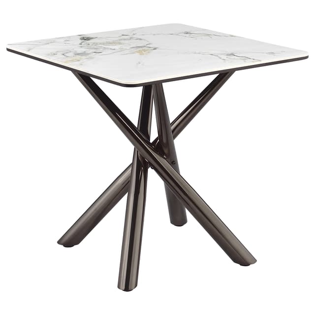 Carvell Square Sintered Stone End Side Table Mirage White — photo 5