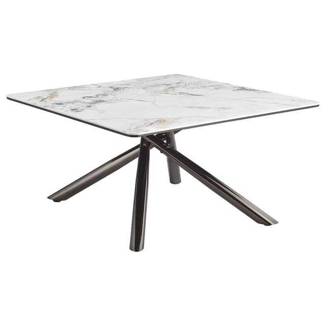 Carvell Square Sintered Stone Top Coffee Table Mirage White — photo 5