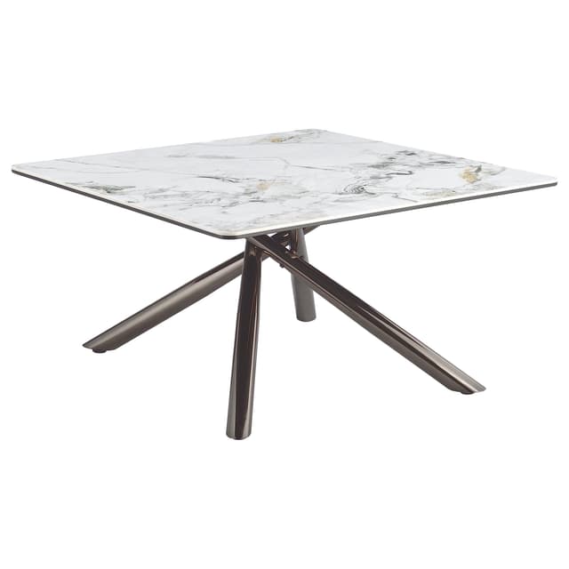 Carvell Square Sintered Stone Top Coffee Table Mirage White — photo 1