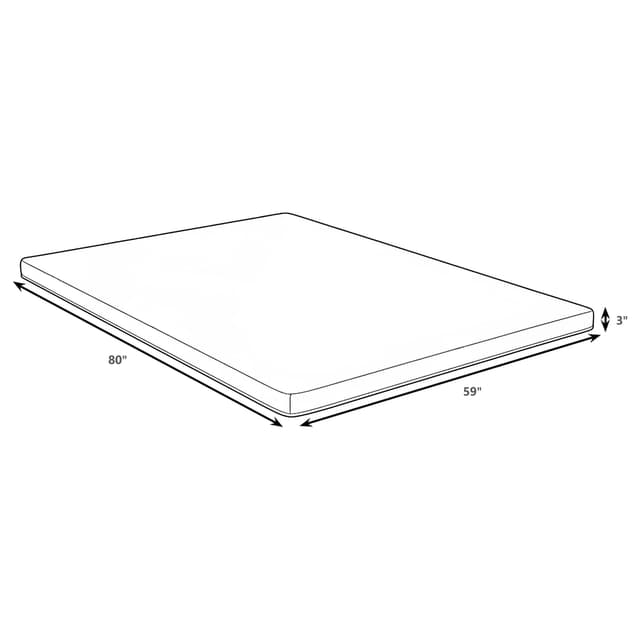Cascade 3" Cool Memory Foam Mattress Topper — photo 4