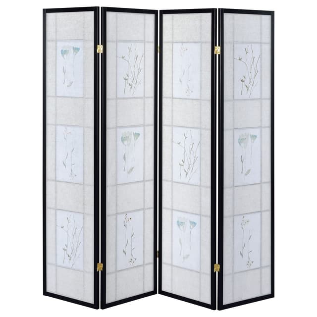 Catabella 4-Panel Room Divider Folding Shoji Screen Floral — photo 5