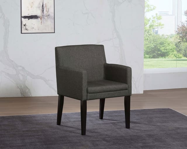 Catherine Upholstered Dining Arm Chair Grey (Set of 2) — photo 2