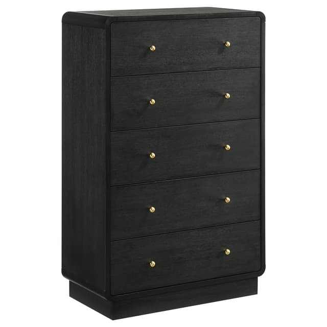 Cavelle 5-drawer Chest of Drawers Black — photo 1