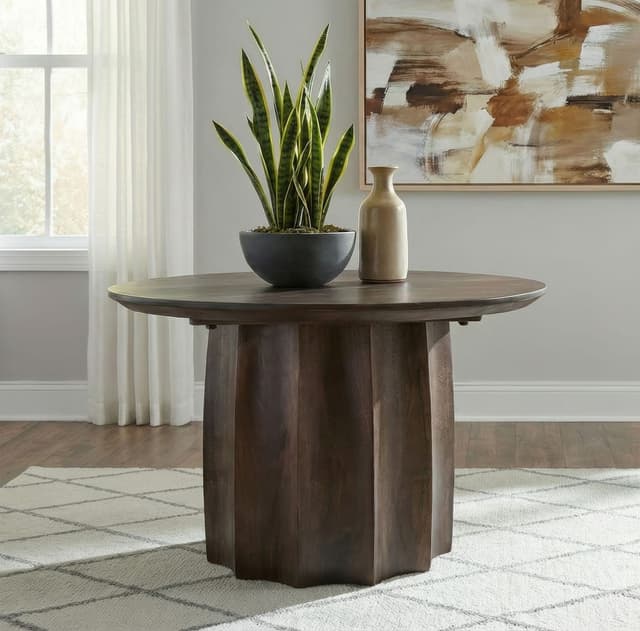 Cayenne Solid Mango Wood Cocktail Coffee Table Walnut — photo 2