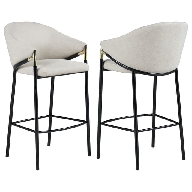 Chadwick Fabric Upholstered Bar Chair Beige (Set of 2) — photo 1
