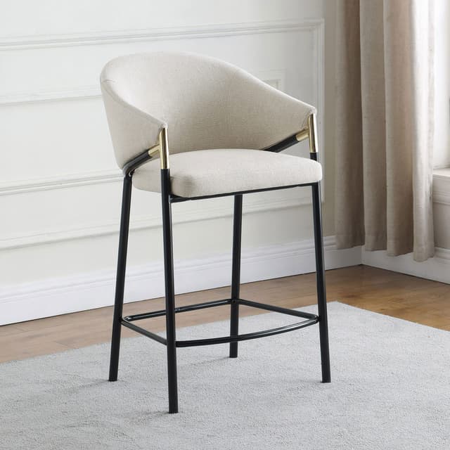 Chadwick Fabric Upholstered Counter Chair Beige (Set of 2) — photo 2