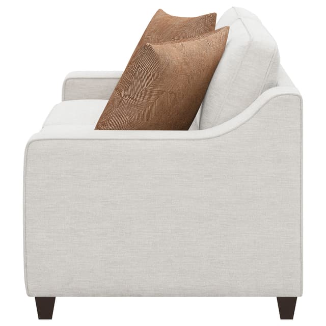 Christine Upholstered Sloped Arm Loveseat Beige — photo 5