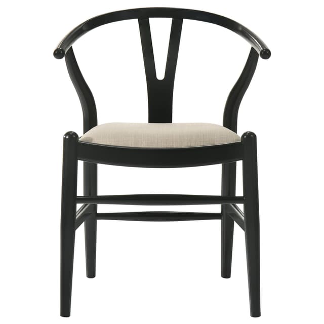 Crestmont Wood Wishbone Dining Side Chair Black (Set of 2) — photo 4