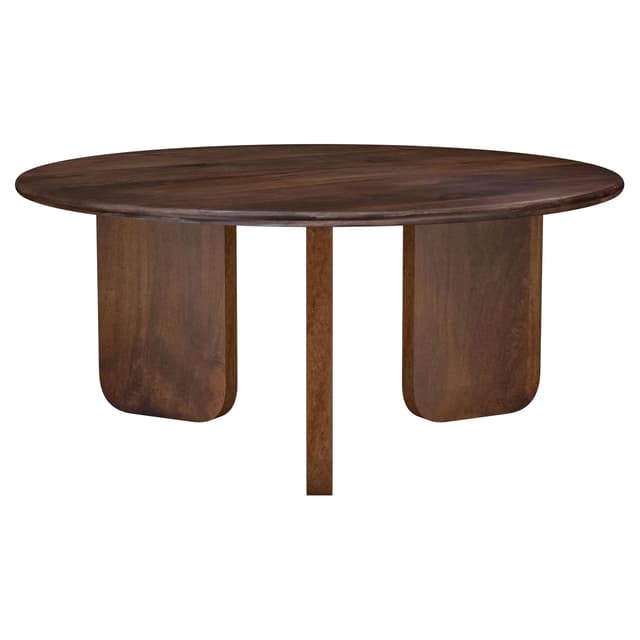 Dale Round Solid Mango Wood Coffee Table Brown — photo 3