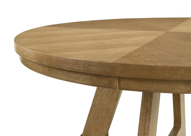 Danvers Round 54-inch Wood Dining Table Brown Oak — photo 5