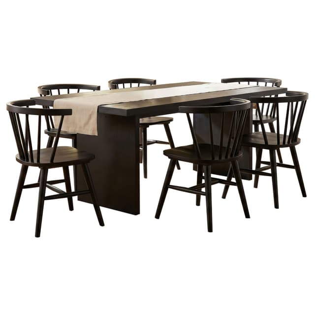 Decker Dining Set with Open Back Windsor Chairs — photo 2