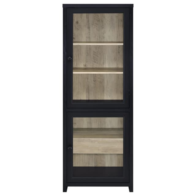 Denison 67-inch 2-door Media Tower Storage Cabinet Black — photo 4
