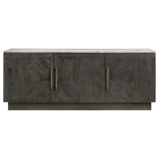 Dennis 3-door Marble Top Sideboard Buffet Tobacco Grey — photo 5